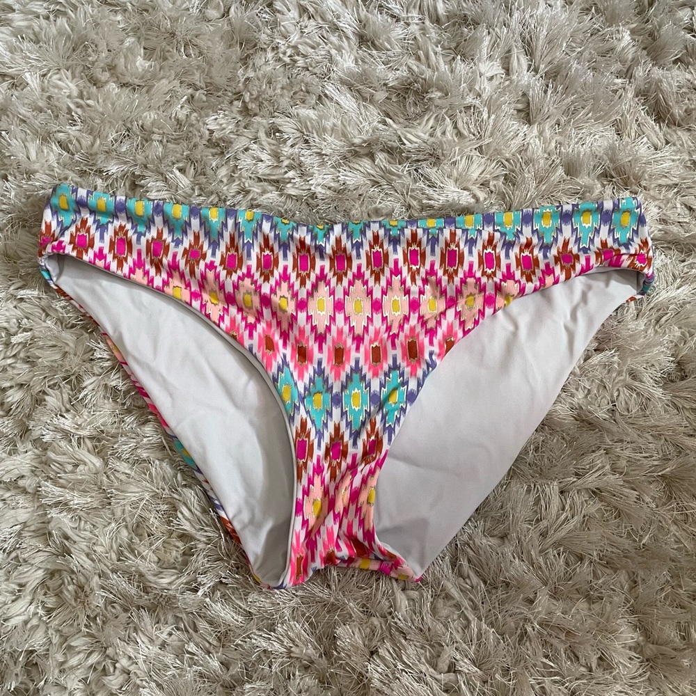 Victoria’s Secret swim multi color geometric pattern bikini bottoms size large l